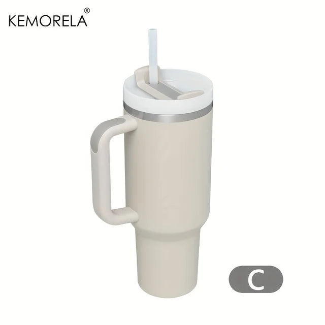 Personalized 887ML Tumbler with Handle Lid Straw 40Oz Stainless Steel Water Bottle Vacuum Thermos Cup Travel Car Coffee Mug