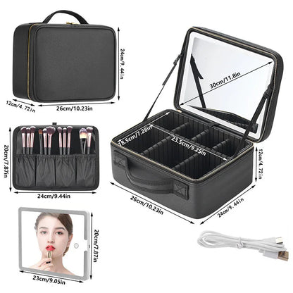 WRTW -Smart LED Mirror Makeup Travel Bag