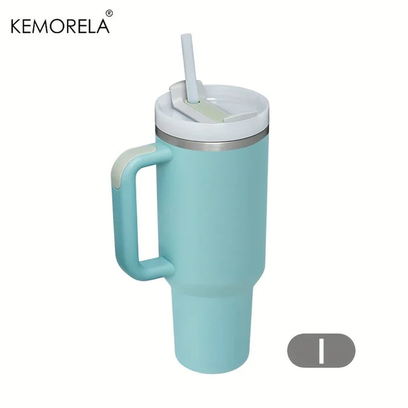 Personalized 887ML Tumbler with Handle Lid Straw 40Oz Stainless Steel Water Bottle Vacuum Thermos Cup Travel Car Coffee Mug